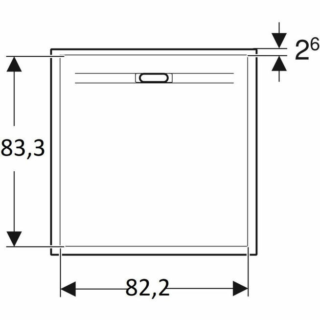 Geberit Sestra Brodzik kwadratowy 90x90 cm grafit 550.270.00