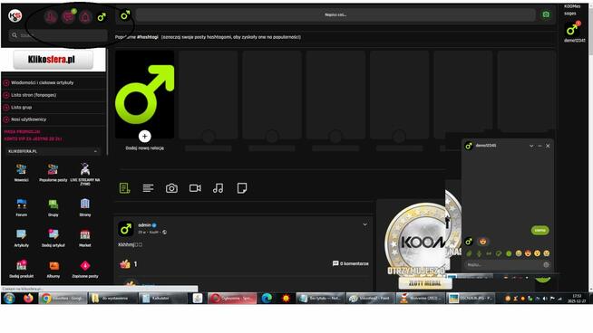 Serwis wielotematyczny na wzór facebooka ,sprzedam działalno