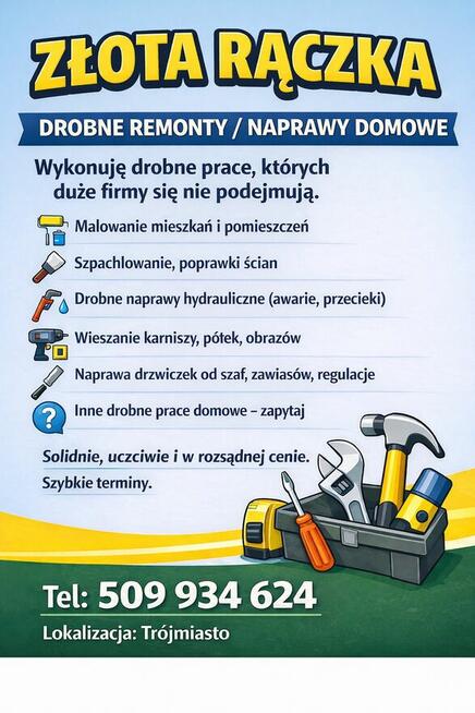 Naprawy bieżące, hydraulika, budowlane