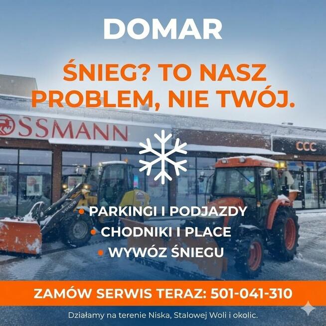 Odśnieżanie parkingów dachów - Stalowa Wola, Nisko i okolice