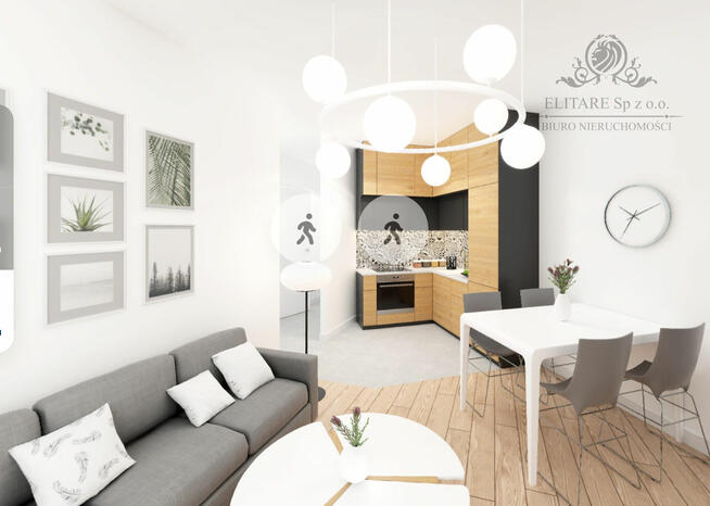 Piękne mieszkanie 2pok. o pow 38,20m2 z balkonem/ Partynice Braterska