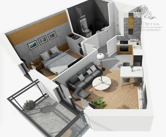 Piękne mieszkanie 2pok. o pow 38,20m2 z balkonem/ Partynice Braterska