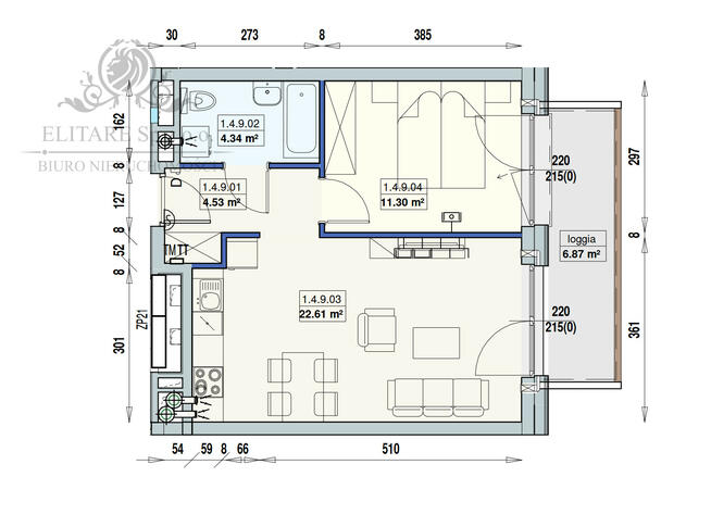 Mieszkanie 42,78m2 w Nowej inwestycji blisko Dworca Głównego