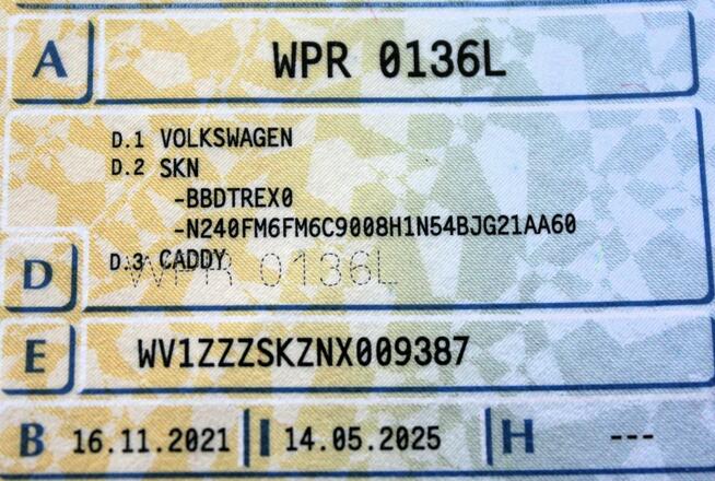 Volkswagen Caddy SalonPL FV23% 2.0TDI 102KM Lane Assist Tempomat 1WŁ Gwarancja