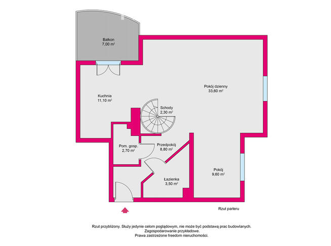 Dwupoziomowy apartament z tarasem - Osiedle Ptasie