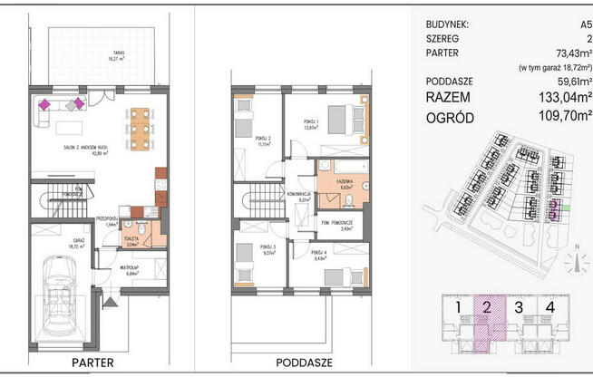 Piękny dom w zabudowie bliźniaczej z ogrzewaniem miejskim! Siechnice
