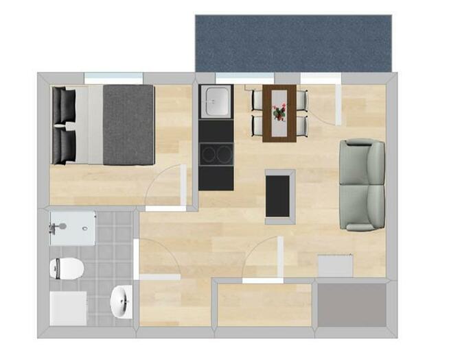 2 pokoje z tarasem i mp. przy ul.Mazowieckiego 20A