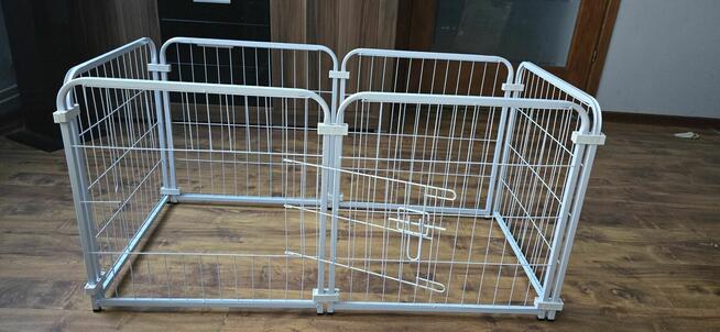 Kojec metalowy, rozkładany, nowy dla małych zwierząt