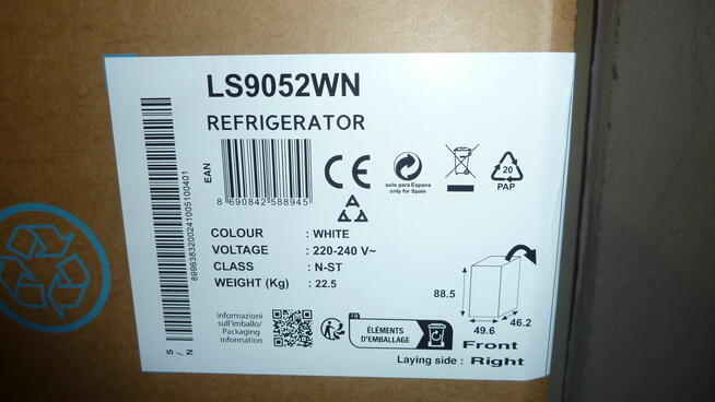 Lodówka BEKO LS9052WN nieużywana (nowa) dokumenty zakupu.