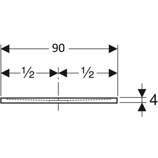 Geberit Sestra Brodzik kwadratowy 90x90 cm grafit 550.270.00