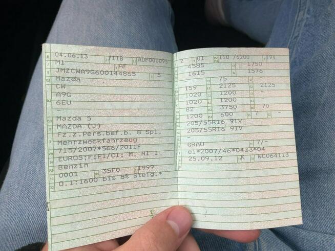 Mazda 5 Mocna benzyna, klimatronik, 7 miejsc, parktronik, drugie koła, isofix