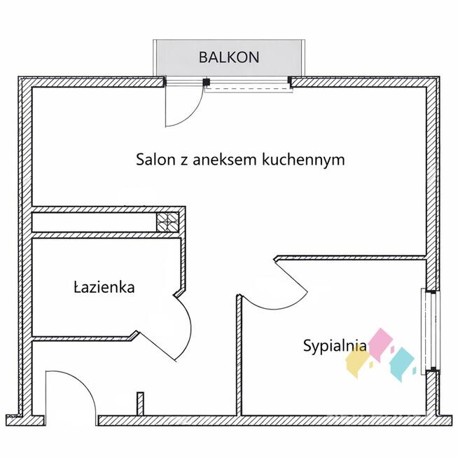 41m2, 2 pokoje, ul. Srebrna, Osiedle Zacisze