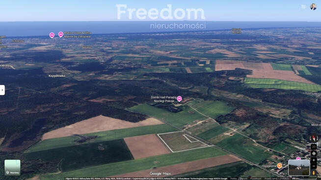 Działka budowlana w Ząbrowie, 11 km od Kołobrzegu