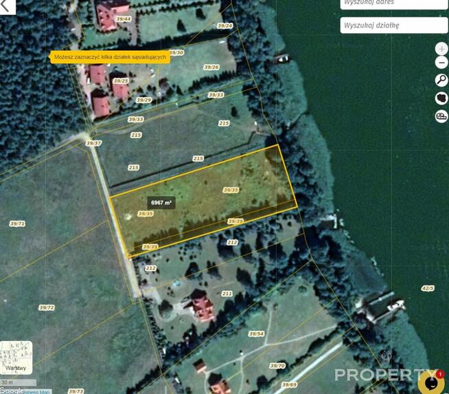 Działka budowlana Iznota gm. Ruciane-Nida Kamień