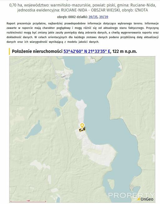 Działka budowlana Iznota gm. Ruciane-Nida Kamień