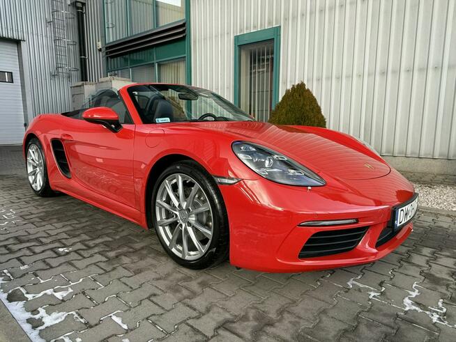 Porsche 718 Boxster 300KM PDK. Guards Red, Wentylacja, BOSE, Pakiet skórzany, PDLS+.