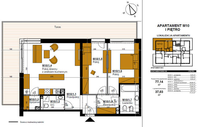 Apartament > 77,10 m2