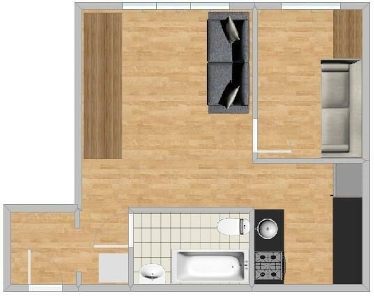 2 pokoje blisko dw. PKP i PKS-1905 roku 52A, Borki