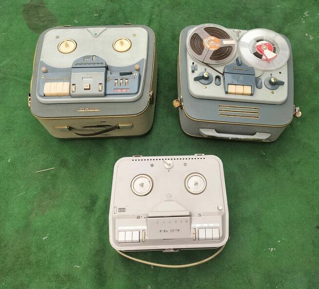 3x magnetofon szpulowy GRUNDIG TK8 TK27 TK30