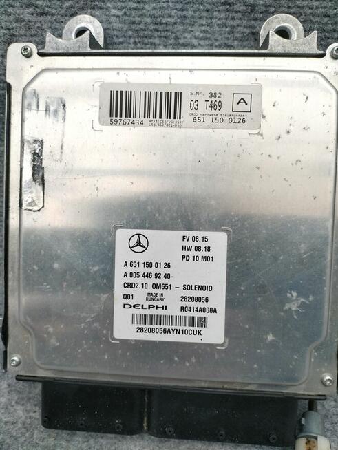 Mercedes W212 W204 CDI sterowniki silnika A6511500126 zestaw