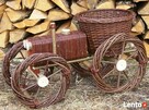 rowerek ogrodowy kosze kwiatowe wiklinowe rowerki traktorki