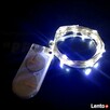 Lampki mini ledowe sznur 20 100 led baterie USB różne kolory - 2