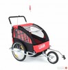 Przyczepka rowerowa 2 osobowa + jogger /czerwona i niebieska - 1