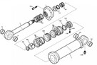 Uszczelnienia komplet siłownika łyżki CNH 71464996 EX255 - 3