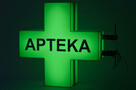 Dwustronny KRZYŻ APTECZNY 3D podświetlany LED 60 cm - 8