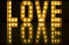 DREWNIANY napis LOVE z żarówkami LED retro 120 cm - 2