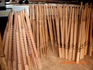 Tralki drewniane z metalem chrom - 5