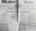 Oprawa Belight , Kublo 224WC DLKUB0224E201WC - 2