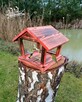 Karmnik dla ptaków Drewniany domek Budka 23x30x23 - 4