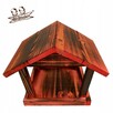 Karmnik dla ptaków Drewniany domek Budka 23x30x23 - 2