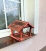Karmnik dla ptaków Drewniany domek Budka 23x30x23 - 5