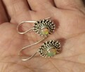 kolczyki vintage opal ognisty etiopski naturalny srebro 925 - 3
