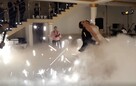 Profesjonalny Ciężki dym taniec w chmurach, fontanna iskier - 5