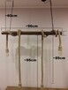 Lampa BAMBOO z liny jutowej 4xE27 handmade - 4