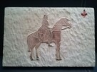 Płaskorzeźba - Rycerz na koniu - deska lipowa - praca ręczna - 1