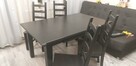 Stół + 4 krzesła czarny brąz Ikea Stornas - 4