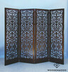 Parawan wolnostojący drewniany panel ażurowy - 1