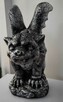 Duży srebrny metalizowany gargulec gargoyle figura demona - 7
