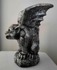 Duży srebrny metalizowany gargulec gargoyle figura demona - 3