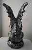 Duży srebrny metalizowany gargulec gargoyle figura demona - 5