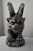 Duży srebrny metalizowany gargulec gargoyle figura demona - 6