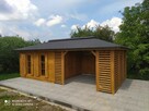 Altana na zamówienie: altana + domek 7x3,5m, drewno - 1