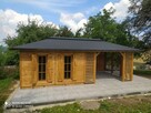 Altana na zamówienie: altana + domek 7x3,5m, drewno - 2
