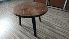stolik kawowy okrągły drewniany stół drewna B01 - 3