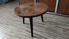 stolik kawowy okrągły drewniany stół drewna B01 - 12