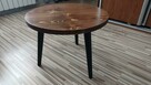 stolik kawowy okrągły drewniany stół drewna B01 - 9